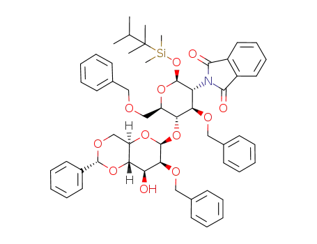 thexyldimethylsilyl 2-O-benzyl-4,6-O-benzylidene-β-D-mannopyranosyl-(1->4)-3,6-di-O-benzyl-2-deoxy-2-phthalimido-β-D-glucopyranoside