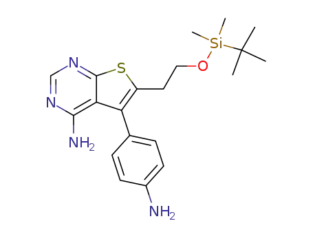 5-(4-aminophenyl)-6-(2-{[tert-butyl(dimethyl)silyl]oxy}ethyl)thieno[2,3-d]pyrimidin-4-amine