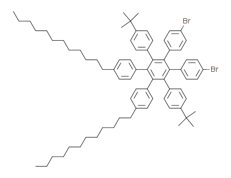 1,2-(4-bromophenyl)-4,5-bis(4-dodecylphenyl)-3,6-bis(4-tert-butylphenyl)benzene