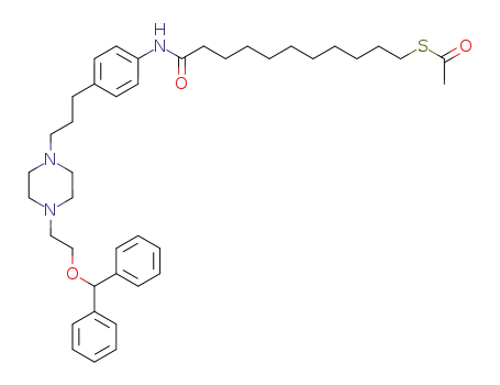 thioacetic acid S-[10-(4-{3-[(4-(2-benzhydryloxyethyl)piperazin-1-yl)propyl]phenyl}carbamoyl)decyl] ester