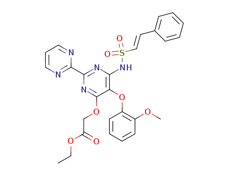 [5-(2-Methoxy-phenoxy)-6-((E)-2-phenyl-ethenesulfonylamino)-[2,2']bipyrimidinyl-4-yloxy]-acetic acid ethyl ester