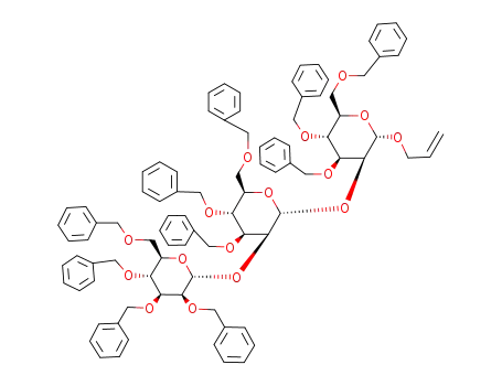 allyl 3,4,6-tri-O-benzyl-2-O-<3,4,6-tri-O-benzyl-2-O-(2,3,4,6-tetra-O-benzyl-α-D-mannopyranosyl)-α-D-mannopyranosyl>-α-D-mannopyranoside