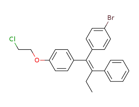Molecular Structure of 129921-03-5 ((Z)-1-(4-bromophenyl)-1-<4-(2-chloroethoxy)phenyl>-2-phenyl-1-butene)