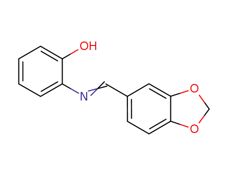 Molecular Structure of 60301-57-7 (2-{[(E)-1,3-benzodioxol-5-ylmethylidene]amino}phenol)