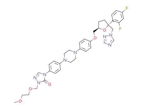 4-[4-(4-{4-[(2R,5R)-5-(2,4-Difluoro-phenyl)-5-[1,2,4]triazol-1-ylmethyl-tetrahydro-furan-2-ylmethoxy]-phenyl}-piperazin-1-yl)-phenyl]-2-(2-methoxy-ethoxymethyl)-2,4-dihydro-[1,2,4]triazol-3-one