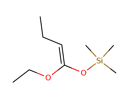 Molecular Structure of 72653-55-5 (Silane, [[(1E)-1-ethoxy-1-butenyl]oxy]trimethyl-)