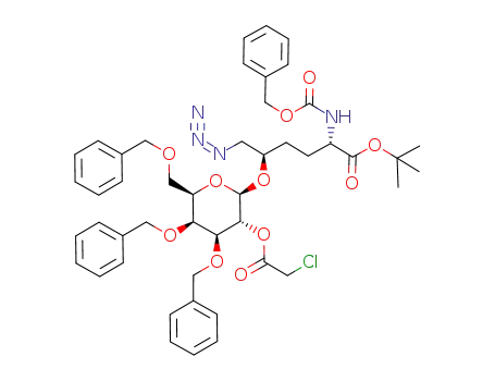 (2S,5R)-6-azido-2-benzyloxycarbonylamino-5-(3,4,6-tri-O-benzyl-2-O-chloroacetyl-β-D-galactopyranosyloxy)hexanoate tert-butyl ester