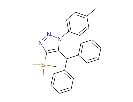 Molecular Structure of 121876-50-4 (5-Benzhydryl-1-p-tolyl-4-trimethylsilanyl-1H-[1,2,3]triazole)