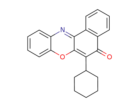 Molecular Structure of 89984-89-4 (5H-Benzo[a]phenoxazin-5-one, 6-cyclohexyl-)