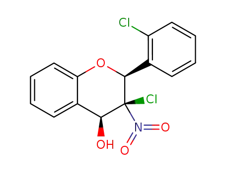 3-chloro-2-(2-chloro-phenyl)-3,4-dihydro-4-hydroxy-3-nitro-2H-1-benzopyran