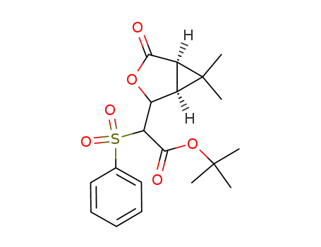 Molecular Structure of 138336-34-2 (3-Oxabicyclo[3.1.0]hexane-2-acetic acid,
6,6-dimethyl-4-oxo-a-(phenylsulfonyl)-, 1,1-dimethylethyl ester)