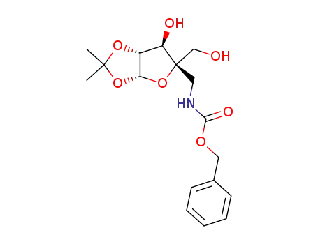 1,2-O-isopropylidene-4-(S)-C-(hydroxymethyl)-5-(N-benzoxycarbonylamino)-β-L-threo-pento-1,4-furanose