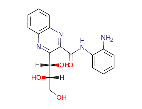 Molecular Structure of 87661-79-8 (N-(2-aminophenyl)-3-[(1S,2S)-1,2,3-trihydroxypropyl]quinoxaline-2-carboxamide)