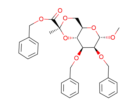 methyl 2,3-di-O-benzyl-4,6-O-<(S)-(1-benzyloxycarbonyl)ethylidene>-α-D-mannopyranoside