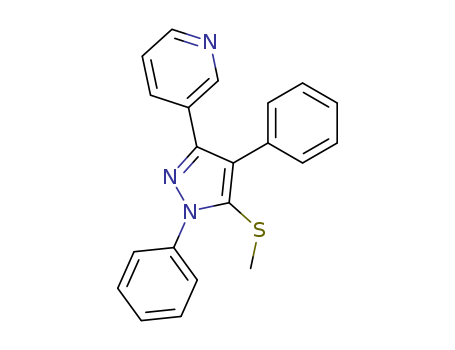 3-(1,4-DIPHENYL-5-METHYLTHIO-1H-PYRAZOL-3-YL)PYRIDINE
