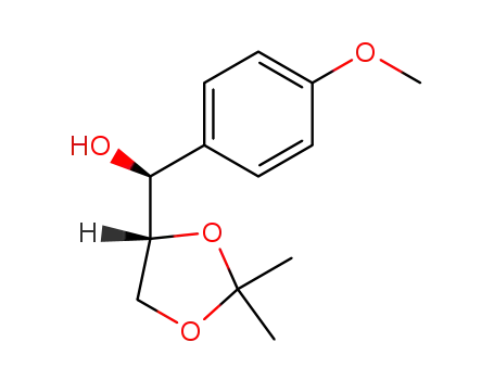 Molecular Structure of 106363-66-0 ((2R,3S)-3-hydroxy-1,2-O-isopropylidene-3-p-methoxyphenyl-1,2-propanediol)