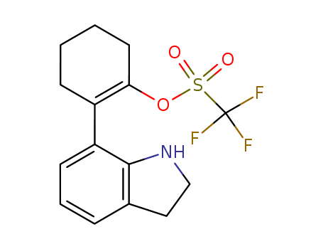 Methanesulfonic acid, 1,1,1-trifluoro-, 2-(2,3-dihydro-1H-indol-7-yl)-1-cyclohexen-1-yl ester