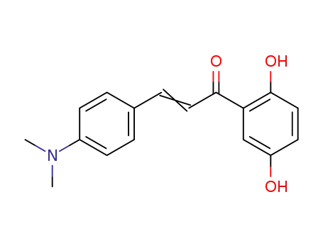 Molecular Structure of 215095-39-9 (2-Propen-1-one, 1-(2,5-dihydroxyphenyl)-3-[4-(dimethylamino)phenyl]-)