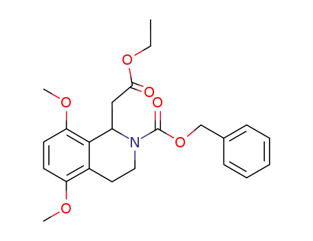 N-carbobenzyloxy-(5,8-dimethoxy-3,4-dihydro-2H-isoquinolin-1-yl)acetic acid ethyl ester
