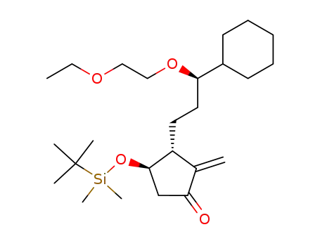 [3R(1E,3R),4R]-3-[3-cyclohexyl-3-[(3-oxapent-1-yl)oxy]propyl]-4-(t-butyldimethylsiloxy)-2-methylenecyclopentanone