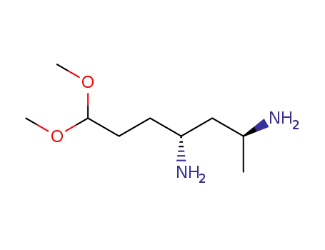 Molecular Structure of 379668-87-8 (2,4-Heptanediamine, 7,7-dimethoxy-, (2S,4R)-)