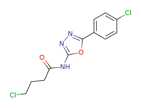 Molecular Structure of 89757-65-3 (Butanamide, 4-chloro-N-[5-(4-chlorophenyl)-1,3,4-oxadiazol-2-yl]-)