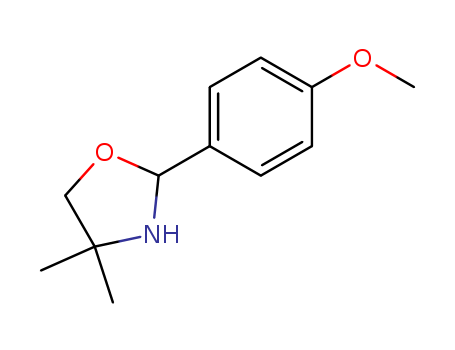 Oxazolidine,2-(4-methoxyphenyl)-4,4-dimethyl- cas  27644-76-4