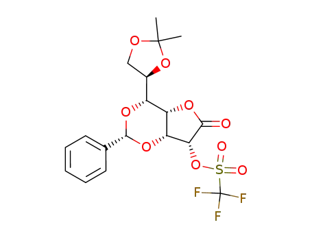 3,5(R)-O-benzylidene-6,7-O-isopropylidene-2-O-trifluoromethanesulphonyl-D-glycero-D-gulo-heptono-1,4-lactone