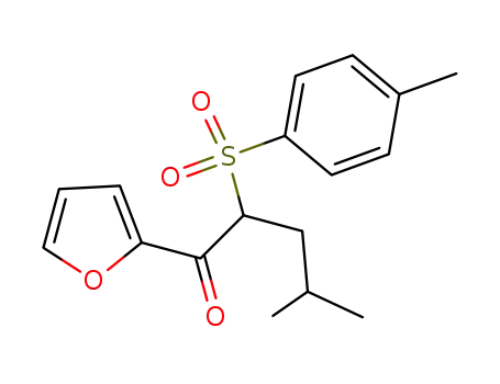 Molecular Structure of 141375-30-6 (1-Furan-2-yl-4-methyl-2-(toluene-4-sulfonyl)-pentan-1-one)