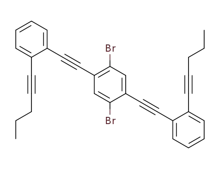 1,4-bis[2-(pent-1-ynyl)phenyl]ethynyl-2,5-dibromobenzene