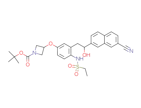 t-butyl 3-{3-[2-(7-cyanonaphthalen-2-yl)-2-hydroxyethyl]-4-(ethanesulfonyl)aminophenoxy}azetidine-1-carboxylate