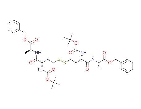 (S)-2-{(S)-4-[(S)-3-((S)-1-Benzyloxycarbonyl-ethylcarbamoyl)-3-tert-butoxycarbonylamino-propyldisulfanyl]-2-tert-butoxycarbonylamino-butyrylamino}-propionic acid benzyl ester
