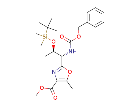 (1'S,2'R)-methyl N-(benzyloxy)carbonyl-2-[1-amino-2-(tert-butyldimethylsilyloxy)prop-1-yl]-5-methyloxazole-4-carboxylate