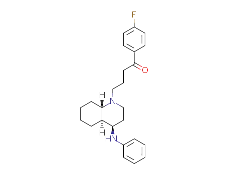 <(fluoro-4 benzoyl)-3 propyl>-1 phenylamino-4 trans-decahydroquinoleine