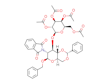benzyl 3-O-(tetra-O-acetyl-β-D-galactopyranosyl)-4,6-O-benzylidine-2-deoxy-2-phthalimido-β-D-glucopyranoside