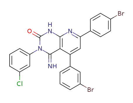 5-(3-bromo-phenyl)-7-(4-bromo-phenyl)-3-(3-chloro-phenyl)-4-imino-3,4-dihydro-1<i>H</i>-pyrido[2,3-<i>d</i>]pyrimidin-2-one