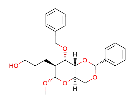 methyl 3-O-benzyl-4,6-O-benzylidene-2-deoxy-2-C-(3-hydroxypropyl)-α-D-altroside