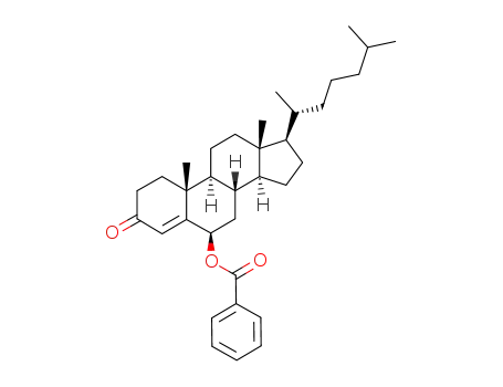 Molecular Structure of 52118-34-0 (Benzoic acid (6R,8S,9S,10R,13R,14S,17R)-17-((R)-1,5-dimethyl-hexyl)-10,13-dimethyl-3-oxo-2,3,6,7,8,9,10,11,12,13,14,15,16,17-tetradecahydro-1H-cyclopenta[a]phenanthren-6-yl ester)