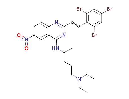 2-(2,4,6-Tribromostyryl)-4-(delta-diethylamino-alpha-methylbutylamino)-6-nitroquinazoline