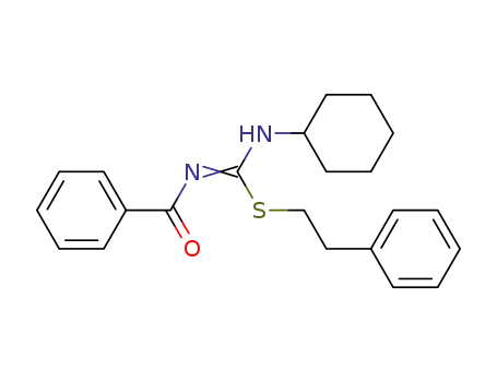 Molecular Structure of 79564-16-2 (1-Benzoyl-3-cyclohexyl-2-phenethyl-isothiourea)