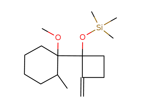 Molecular Structure of 88441-93-4 (Silane,
[[1-(1-methoxy-2-methylcyclohexyl)-2-methylenecyclobutyl]oxy]trimethyl-)