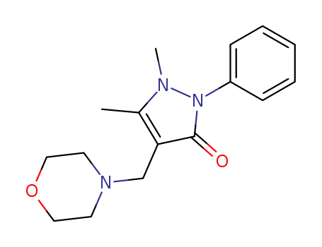 Molecular Structure of 101268-93-3 (4-(N-morpholinylmethyl) antipyrine)