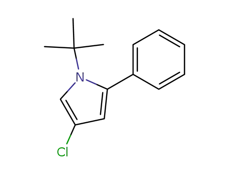 Molecular Structure of 850641-90-6 (1H-Pyrrole, 4-chloro-1-(1,1-dimethylethyl)-2-phenyl-)