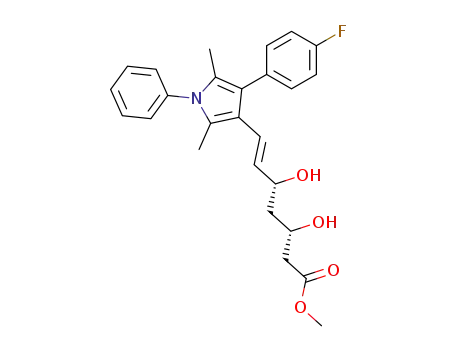 methyl 3(RS),5(SR)-dihydroxy-7-<1-phenyl-2,5-dimethyl-4-(4-fluorophenyl)-1H-pyrrol-3-yl>hept-6(E)-enoate