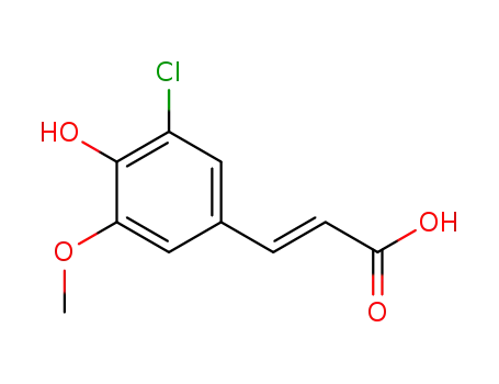 Molecular Structure of 1103519-57-8 ((2E)-3-(3-CHLORO-4-HYDROXY-5-METHOXYPHENYL)ACRYLIC ACID)