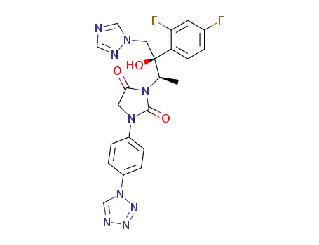 1-[(1R,2R)-2-(2,4-difluorophenyl)-2-hydroxy-1-methyl-3-(1H-1,2,4-triazol-1-yl)propyl]-3-[4-(1H-tetrazolyl)phenyl]-2,5-imidazolidinedione