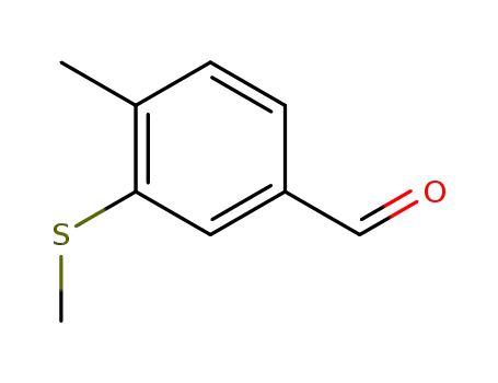 Molecular Structure of 315188-40-0 (4-methyl-3-(methylthio)benzaldehyde)