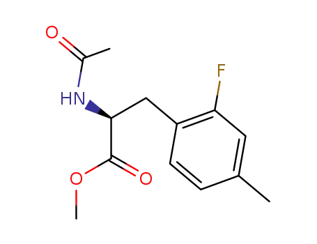 Molecular Structure of 581101-44-2 (L-Phenylalanine, N-acetyl-2-fluoro-4-methyl-, methyl ester)