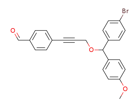 Benzaldehyde,
4-[3-[(4-bromophenyl)(4-methoxyphenyl)methoxy]-1-propynyl]-