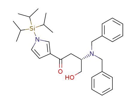 (S)-3-dibenzylamino-4-hydroxy-(1-triisopropylsilyl-1H-pyrrol-3-yl)butan-1-one